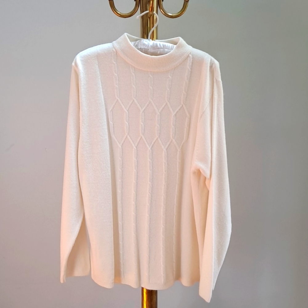Womens Cream Colored Sweater- Size XL